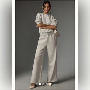 Good American Crystal Sweat Shirt and Wide Leg sweatpants.